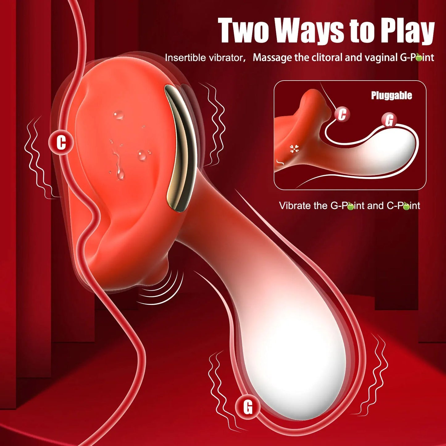 Clitoral Stimulator Mini Vibrator with 10 Vibrating Modes G Spot Nipple Masturbator