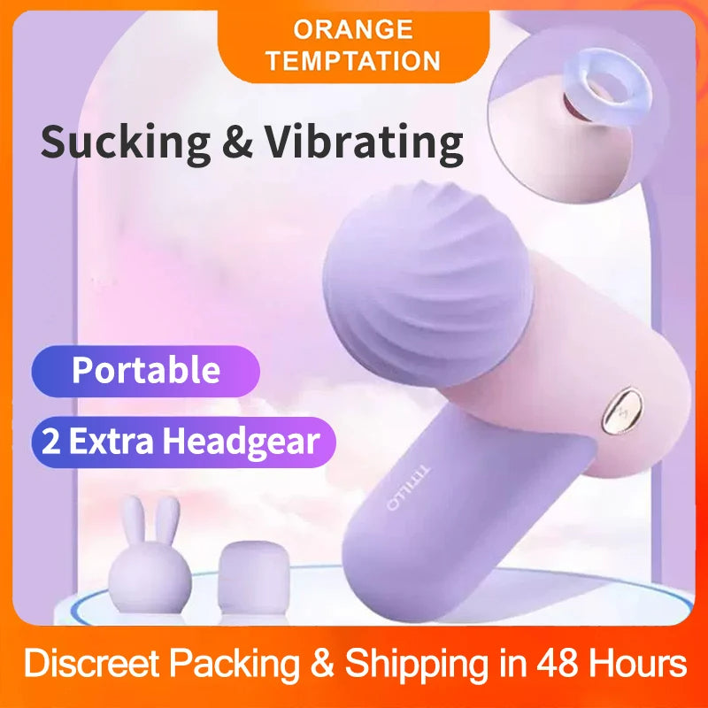 2 in 1 Sucking Av Wand Vibrator For Women