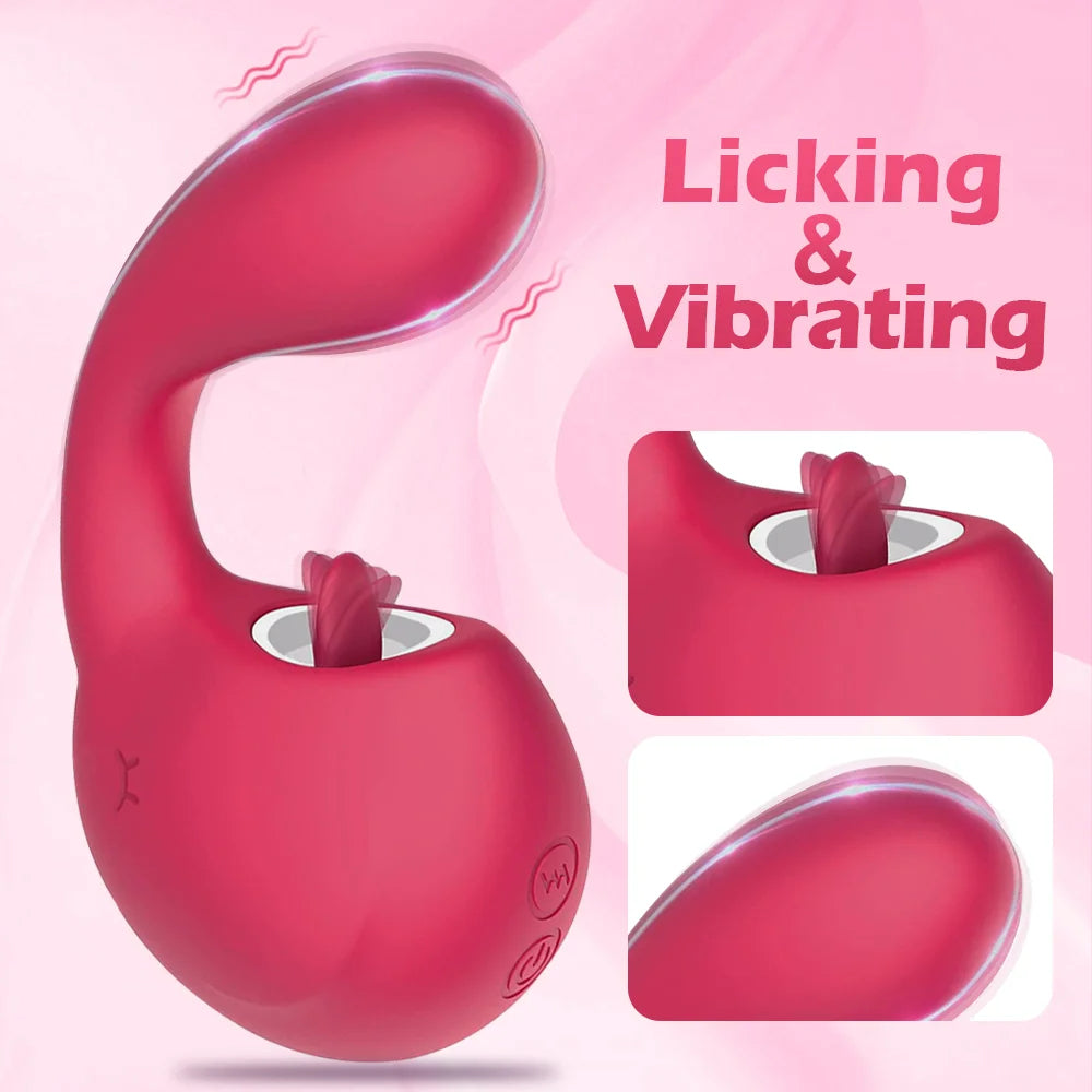 Lurevibe - Clitoral Licking G Spot Vibrator Clitoralis Stimulator for Women with 10 Licking Vibrating Modes