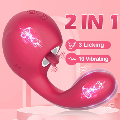 Lurevibe - Clitoral Licking G Spot Vibrator Clitoralis Stimulator for Women with 10 Licking Vibrating Modes