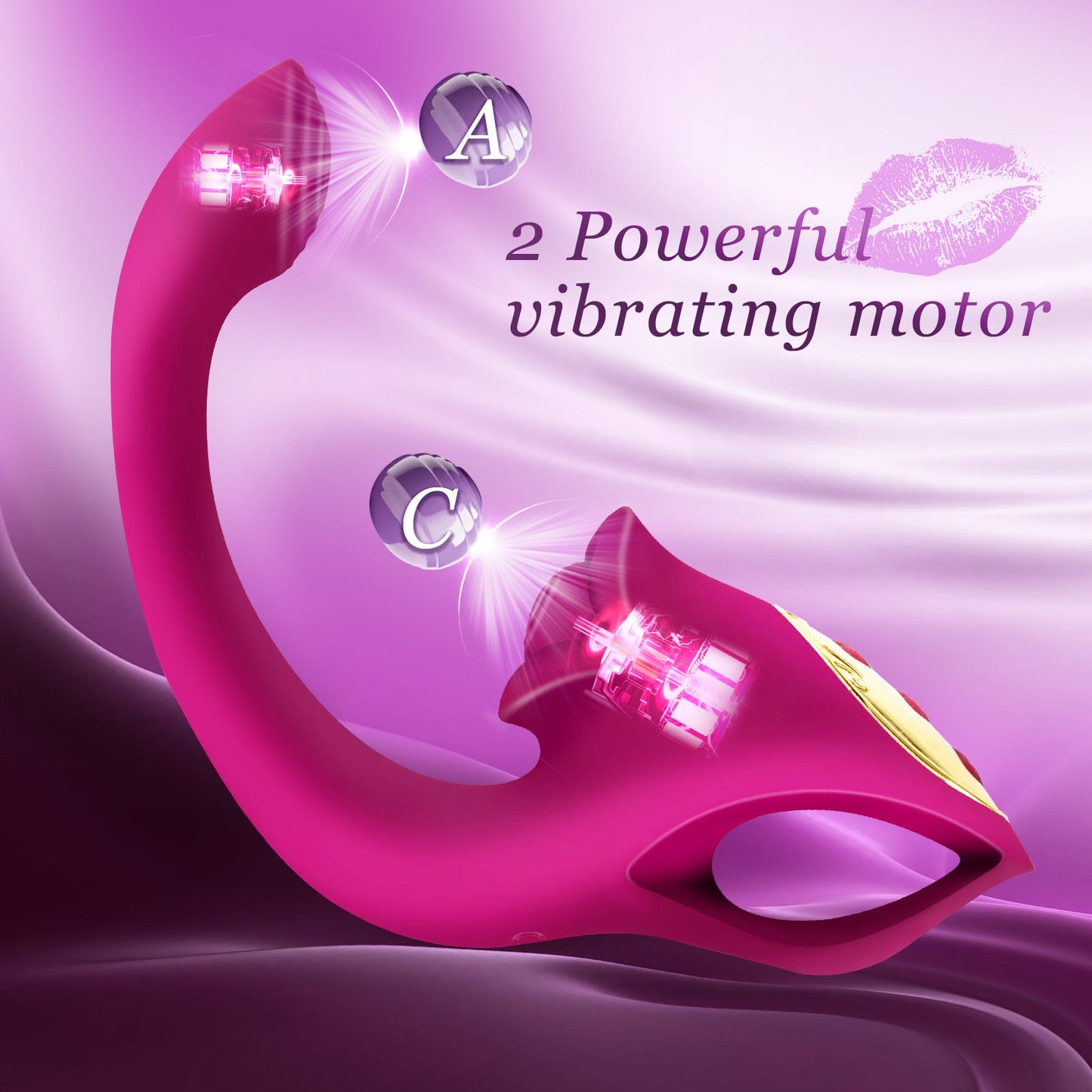 2 In 1 Rose Muncher Tapping Vibrator