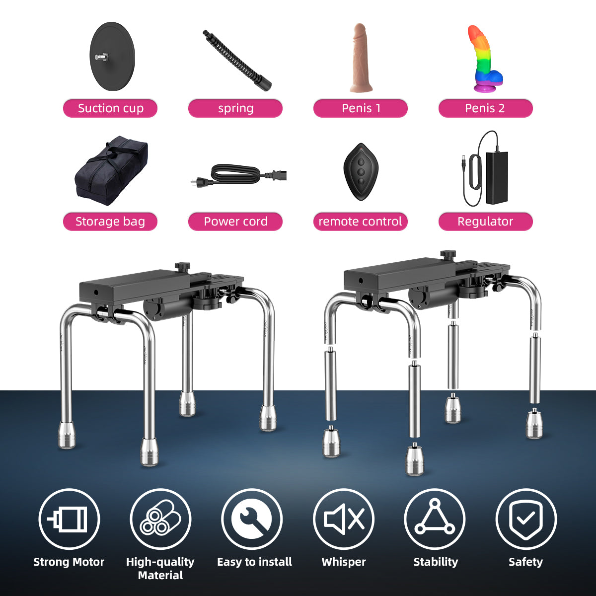 SHEYAY Electronic Dog Female Sex Machine Multiple Accessories