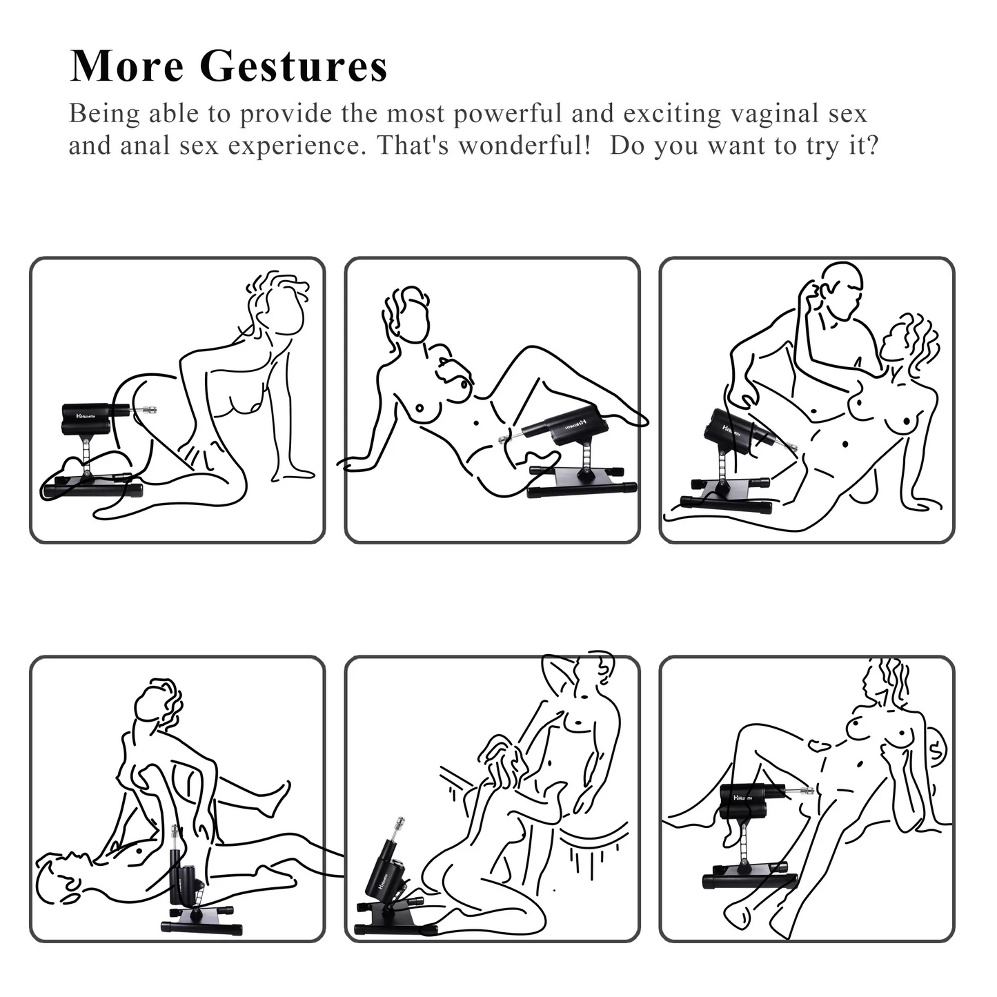 Hismith AK-03 Series Premium Sex Machine App Controlled With Remote - KlicLok System