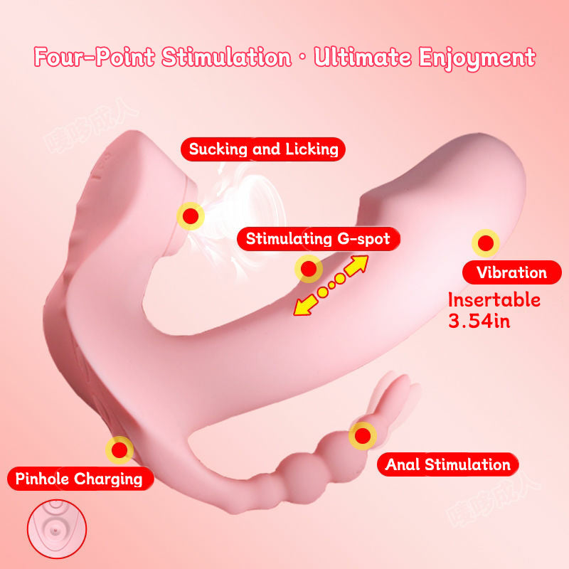 Lurevibe - G-Spot Stimulation Anal Play Clitoral Suction Wearable Female Masturbator