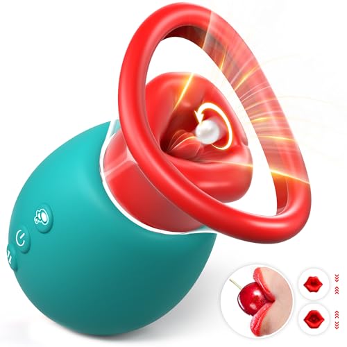 Lurevibe 4 IN 1 Rose Sex Toy Adult Toys Licking Vibrater with 10 Mouth Kissing Vibrations