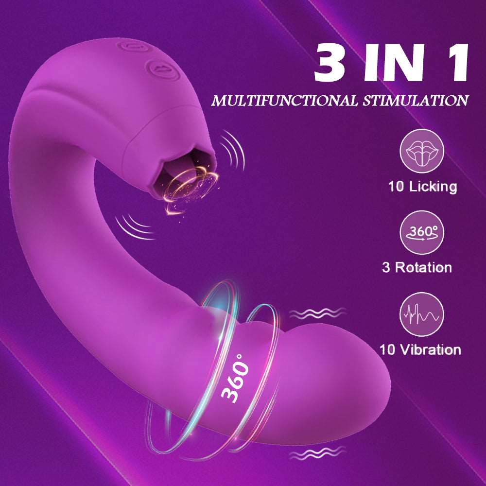 Lurevibe - 3 In 1 Female Clitoris Breast G-spot Stimulator