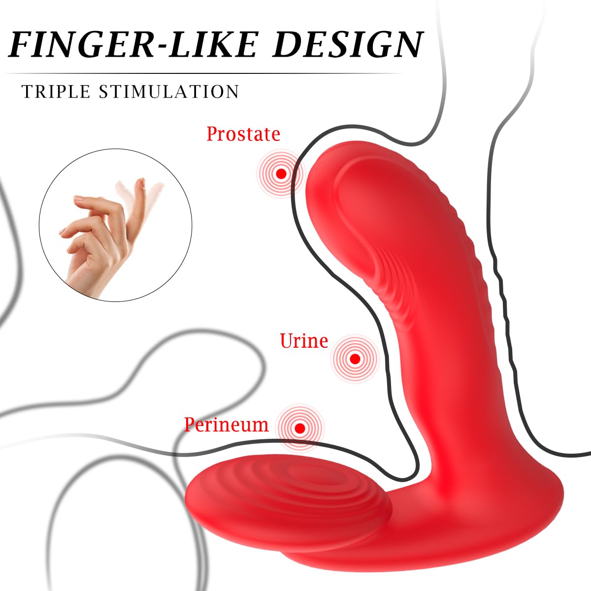 Remote Control Silicone Vibrator 10 Vibration Heating Prostate Massager