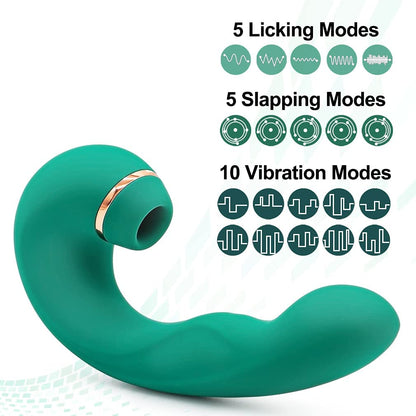 Tapping Sucking G-spot Vibrator