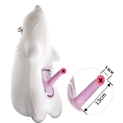 Discreet Polar Bear Pillow Remote Control Sex Machine