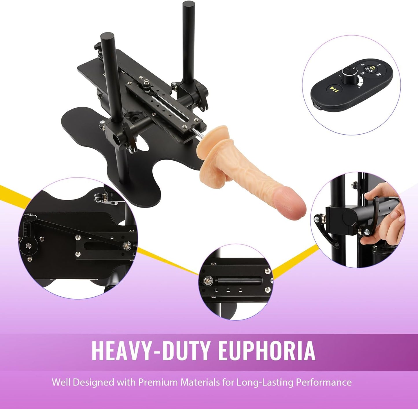 Automatic Sex Machine Gun Realistic Dildo 120W Powerful 360° Adjustable with 1 Remote Control