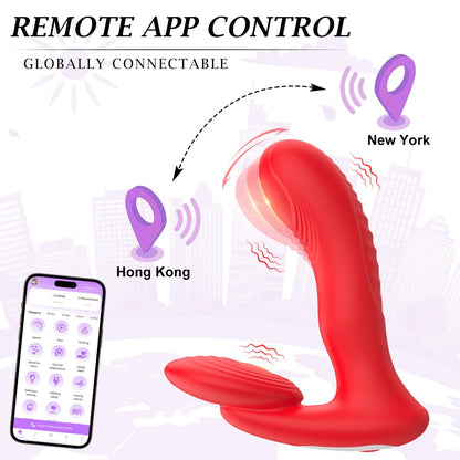 Remote Control Silicone Vibrator 10 Vibration Heating Prostate Massager