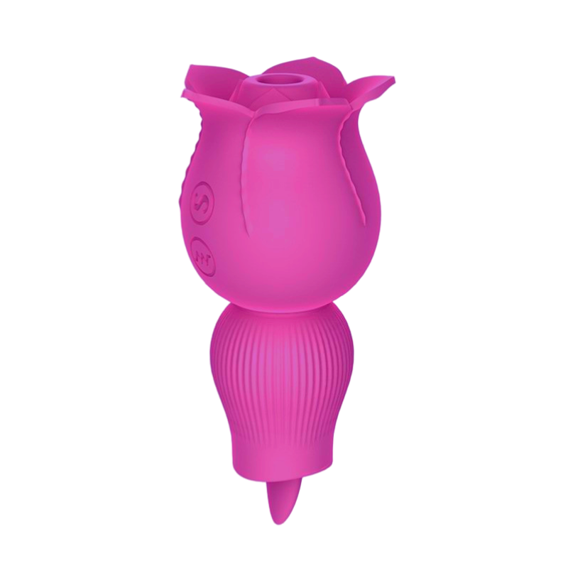 Lurevibe - Rose Sucking and Tongue Vibrator 2 in 1 Rose Toy