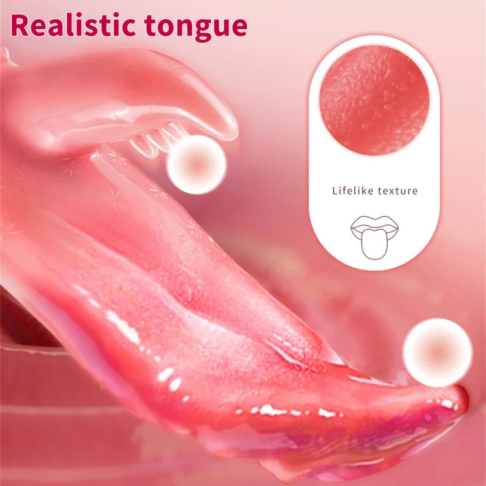 G-spot Clitoral Stimulation 12 Frequency Simulation Tongue Vaginal Massage Vibrator