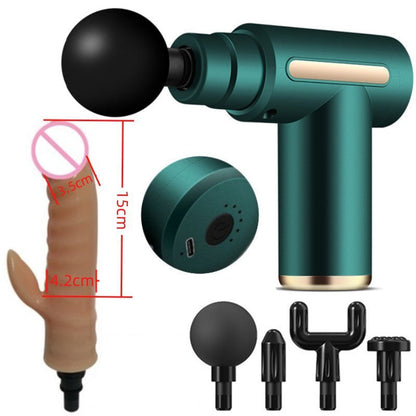 Massage Gun Modified Hand-Held Cannon Head Massage Female Masturbation Penis Back Court Vibrator