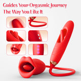 Lurevibe - Rose Muncher Lippenzungen-Saugvibrator mit klopfendem Dildovibrator 