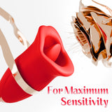 Lurevibe - Rose Muncher Lippenzungen-Saugvibrator mit klopfendem Dildovibrator 