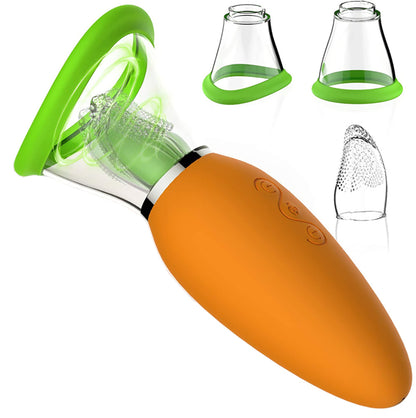 Lurevibe - Carrot Vibrator Female Masturbator Vibration Av Automatic Heating Sucking Tongue Licker Pluggable