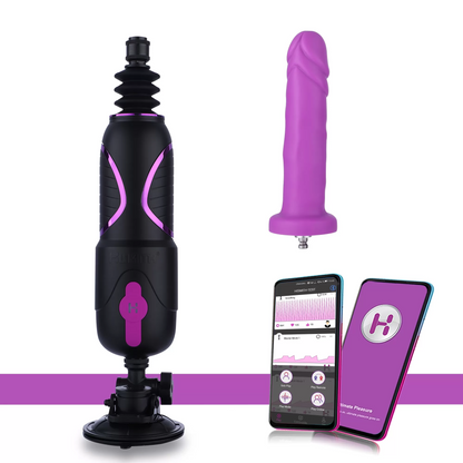 Hismith Pro Traveler 2.0, Portable Sex Machine App Controlled With Remote - 6.8" Silicone Dildo